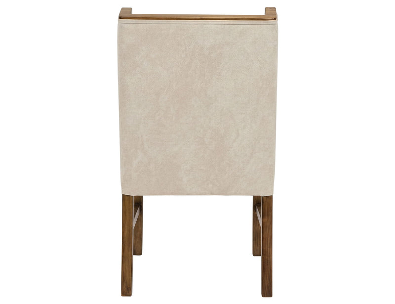 Silver - 39'' Upholstered Chair (Set of 2) - Ivory / Dark Brown