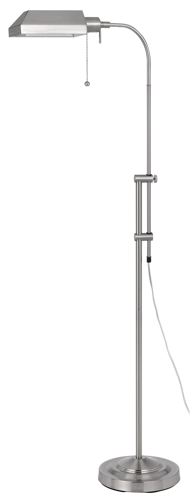 Pharmacy - 62" Height Metal Floor Lamp - Brushed Steel