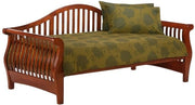 Cherry Daybed Night & Day Furniture Nightfall Twin Solid Wood Daybed In Cherry – angled view