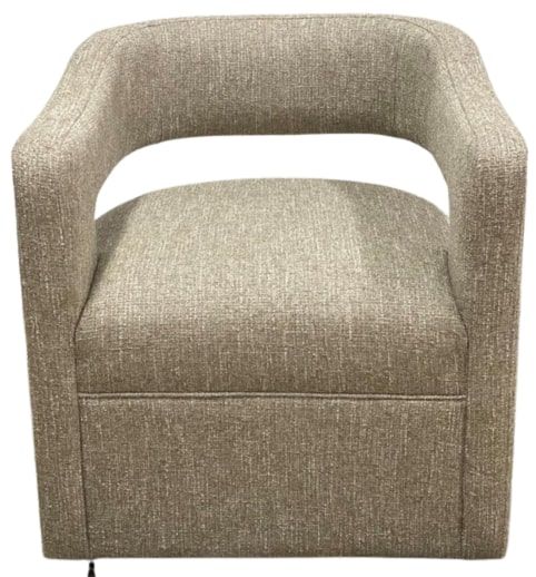 Nan Jofran Lexy Natural Fabric Upholstered Swivel Accent Armchair by Jofran Inc.