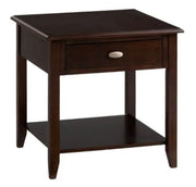 Nan Jofran Inc. Merlot Wood End Table With Drawer And Shelf
