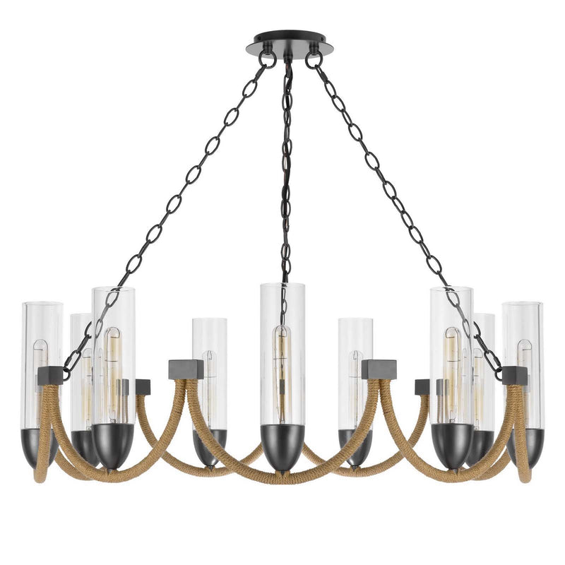 Argyle - 60W x 9 Metal Chandelier - Dark Bronze