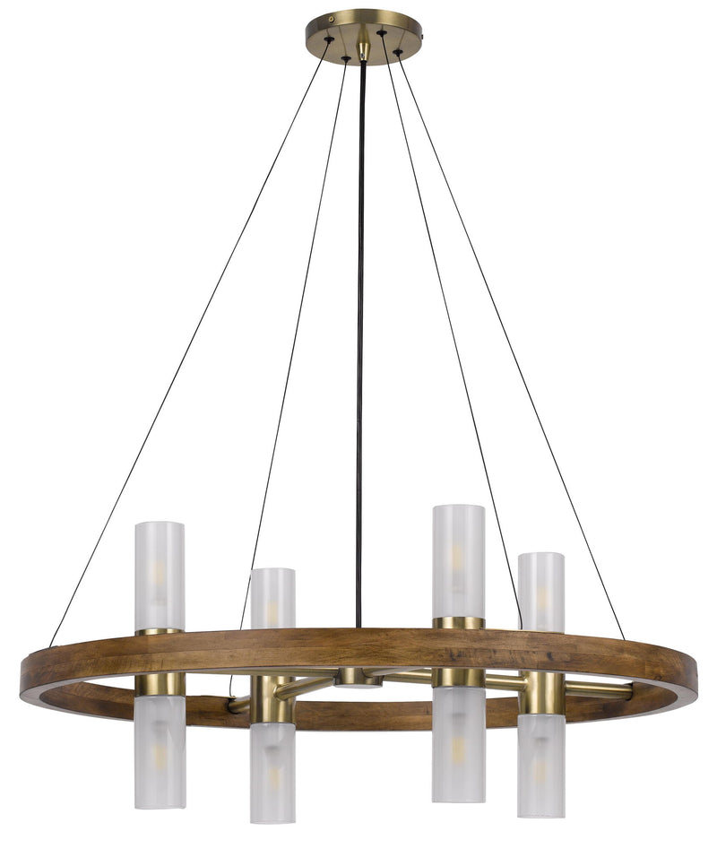 Hempstead - Chandelier - Wood & Antique Brass