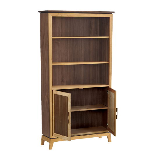 Addison - 72" H Bookcase With Doors - Natural