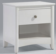 Nightstand Night & Day Secrets White Wood Nightstand With Hidden Tray by Night & Day Furniture
