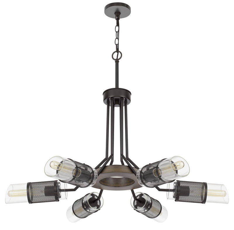 Savona - Chandelier - Wood & Black