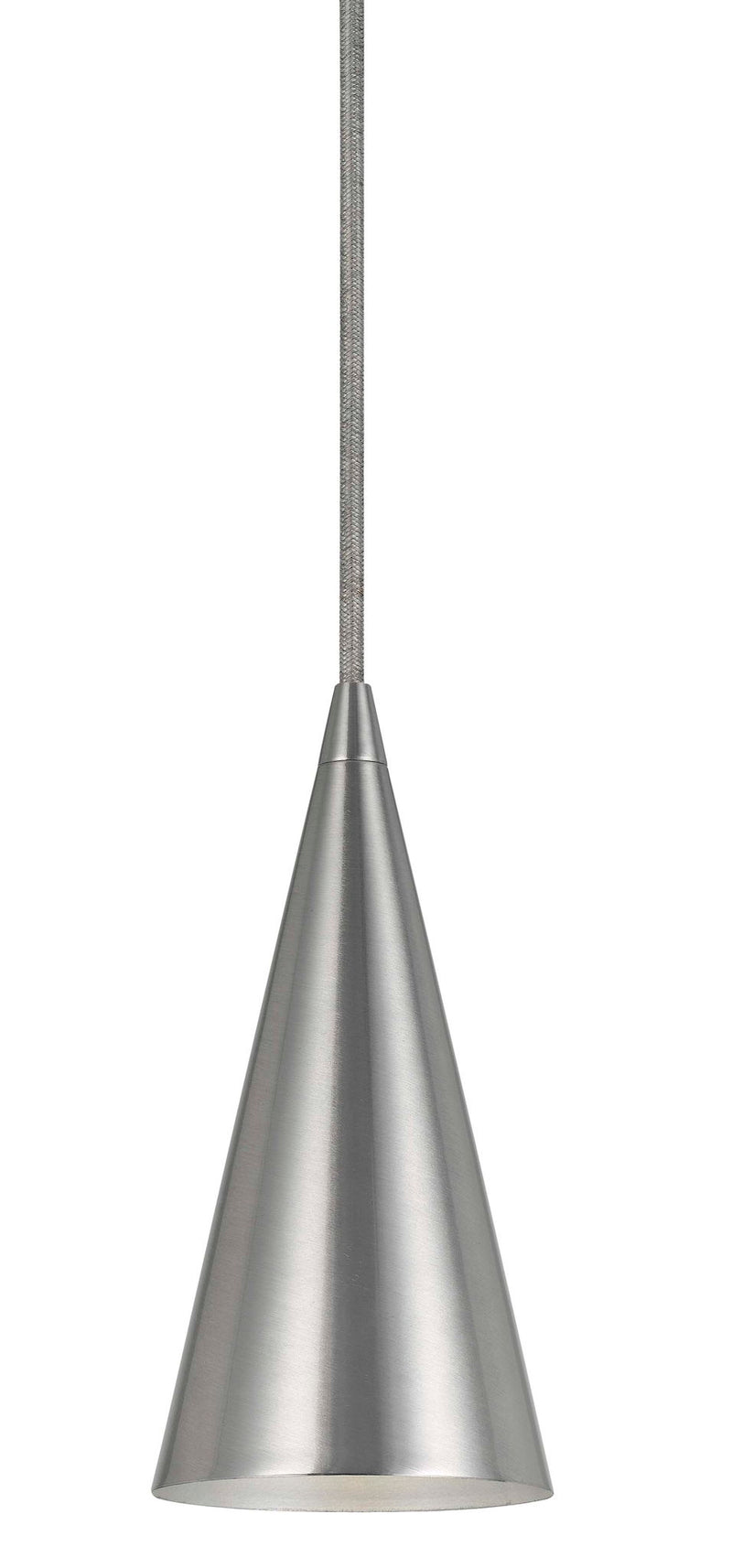 7" Height Metal Pendant - Brushed Steel
