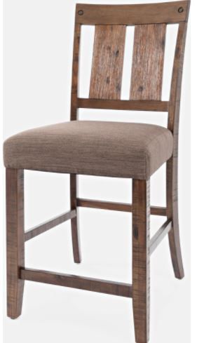 Nan Jofran Mission Viejo Counter Stool With Padded Fabric Seat by Jofran Inc.