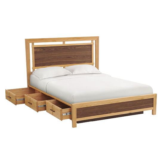 Addison - Queen Panel Storage Bed - Natural