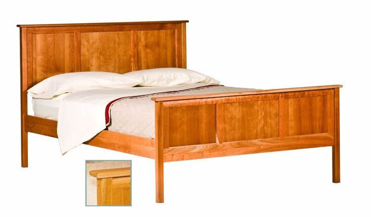 Panel Bed Woodforms Shaker Solid American Black Cherry Full Size Panel Bed