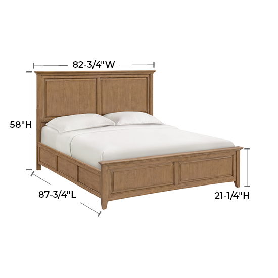 McKenzie - King Premier Bed - Pecan