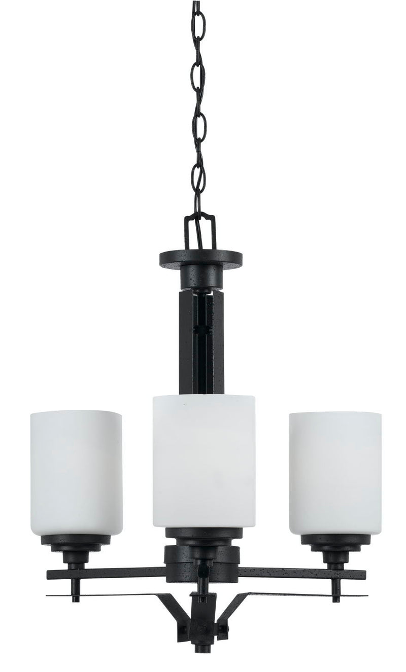 Judson - 21" Height Three Light Chandelier - Texture Black