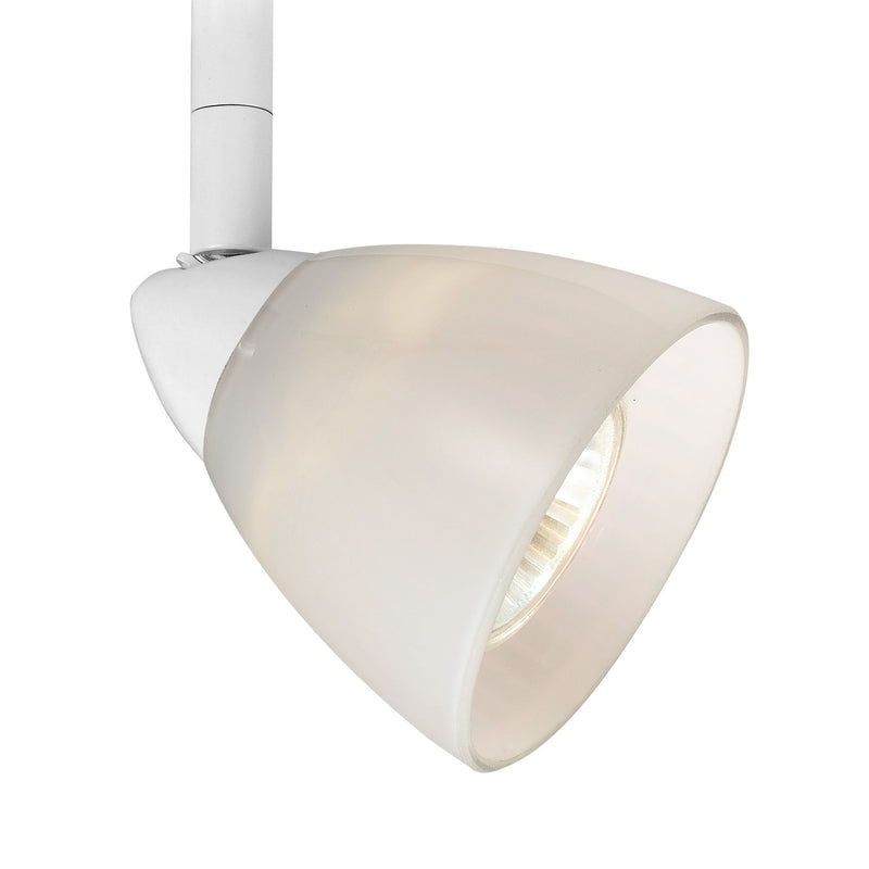 4.87" Height Serpentine Track Head With Shade - White