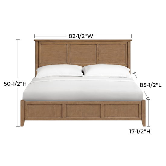 McKenzie - King Classic Storage Bed - Pecan