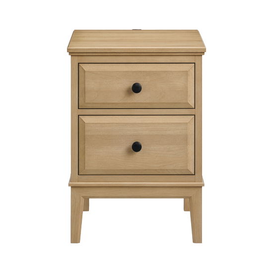 Virginia - Small 2-Drawer Nightstand - Latte