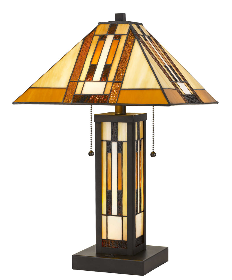 Tiffany - 22.75" Height Tiffany Table Lamp - Dark Bronze