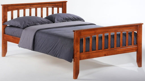 Panel Bed Night & Day Furniture Sasparilla Cherry Wood Twin Panel Bed