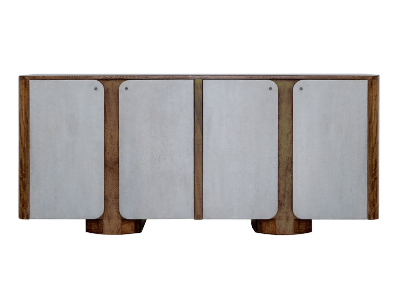 Nashville - 4 Door TV Stand/Console - Brown / Gray