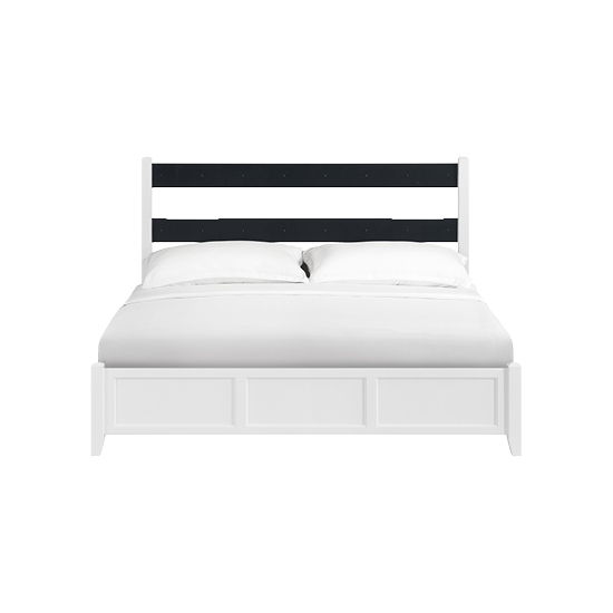McKenzie - King Upholstered Panel Storage Bed - Snowbound