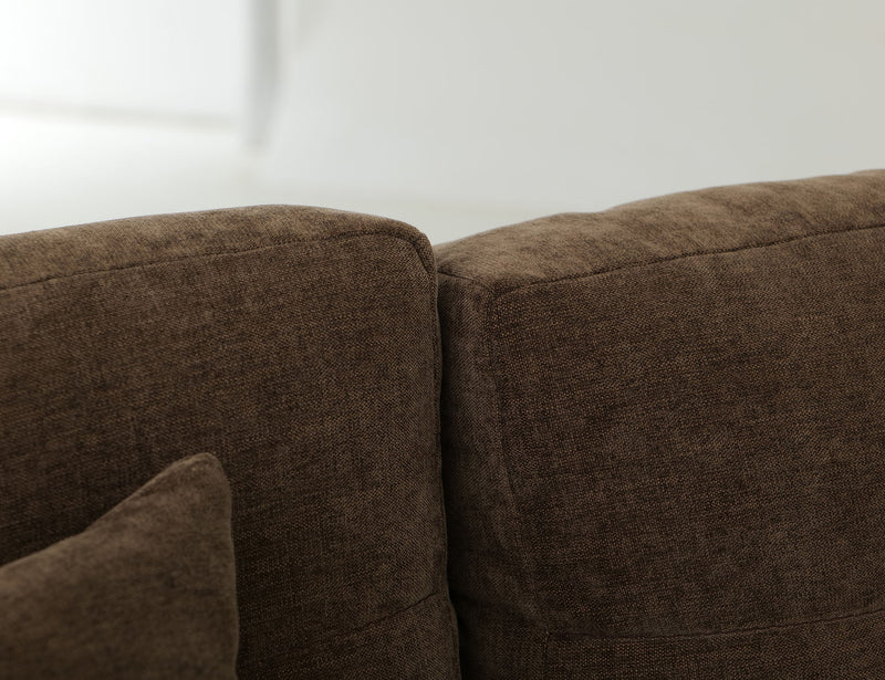 Walnut - Upholstered Loveseat - Deep Forest Brown