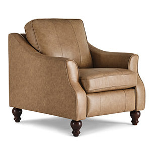 Adeline Revella Collection Modern Inclininer Stationary Chair with Wood Legs