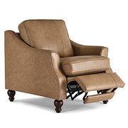 Adeline Revella Collection Modern Inclininer Stationary Chair with Wood Legs