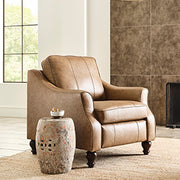 Adeline Revella Collection Modern Inclininer Stationary Chair with Wood Legs
