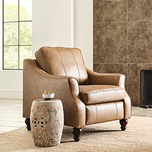 Adeline Revella Collection Modern Inclininer Stationary Chair with Wood Legs
