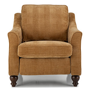 Adeline Revella Collection Modern Inclininer Stationary Chair with Wood Legs