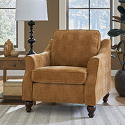 Adeline Revella Collection Modern Inclininer Stationary Chair with Wood Legs