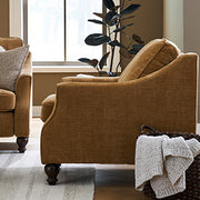 Adeline Revella Collection Modern Inclininer Stationary Chair with Wood Legs
