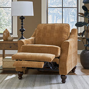 Adeline Revella Collection Modern Inclininer Stationary Chair with Wood Legs
