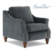 Adeline Revella Collection Modern Inclininer Stationary Chair with Wood Legs