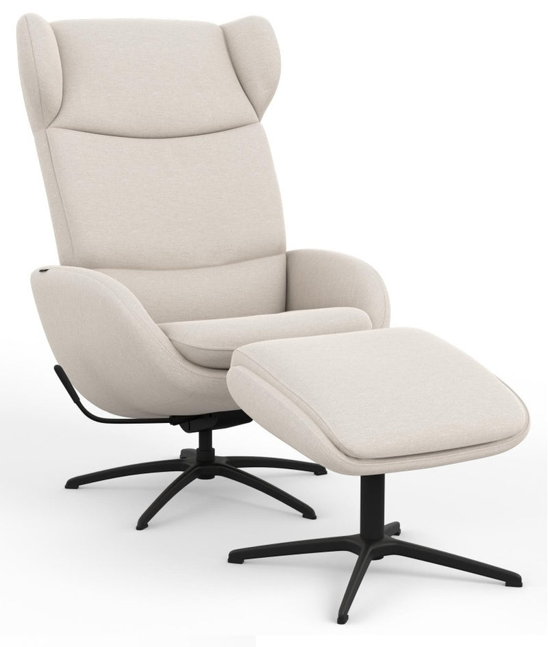 Fjords Stella Swivel Recliner and Ottoman