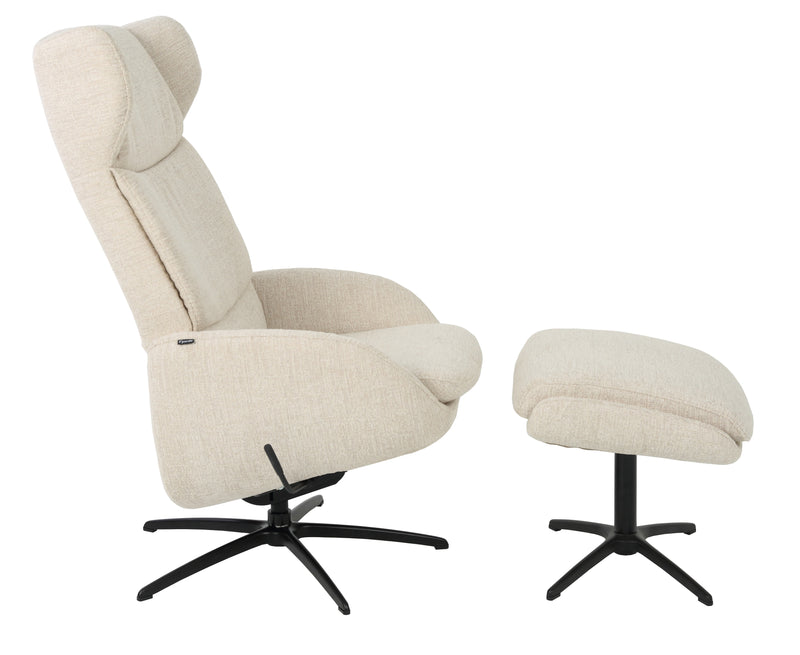 Fjords Stella Swivel Recliner and Ottoman
