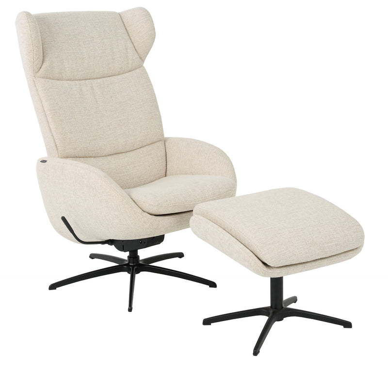 Fjords Stella Swivel Recliner and Ottoman