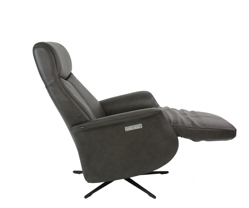 Fjords Jakob Large Leather Swivel Recliner SL Storm