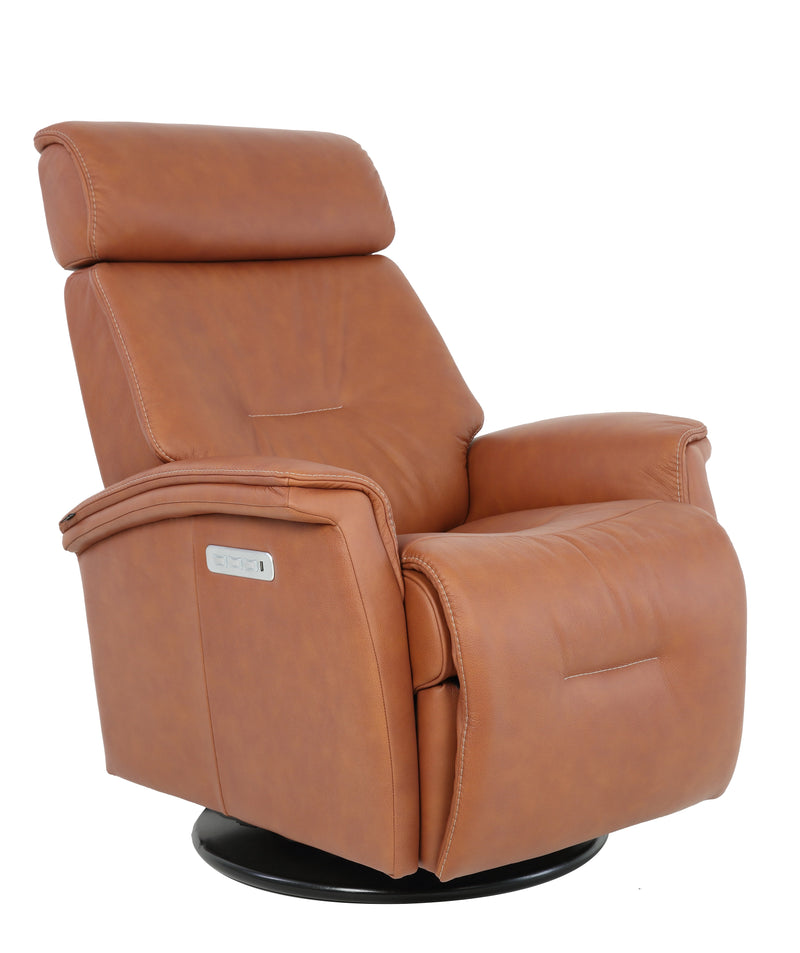 Fjords Rome Large Power Swivel Glider Recliner with Lumbar Support