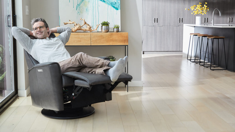 Fjords Urban Large Leather Swing Relaxer Recliner
