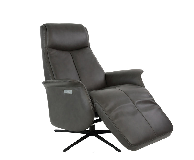 Fjords Jakob Large Leather Swivel Recliner SL Storm