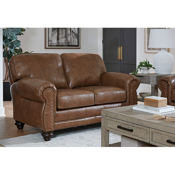 Noble Leather Loveseat L64