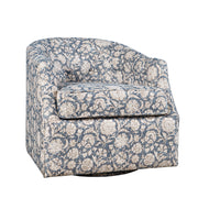 Jofran Lottie Swivel Chair Floral Upholstered Accent Chair