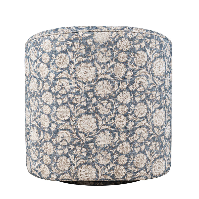 Jofran Lottie Swivel Chair Floral Upholstered Accent Chair