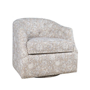 Jofran Lottie Swivel Chair Floral Upholstered Accent Chair