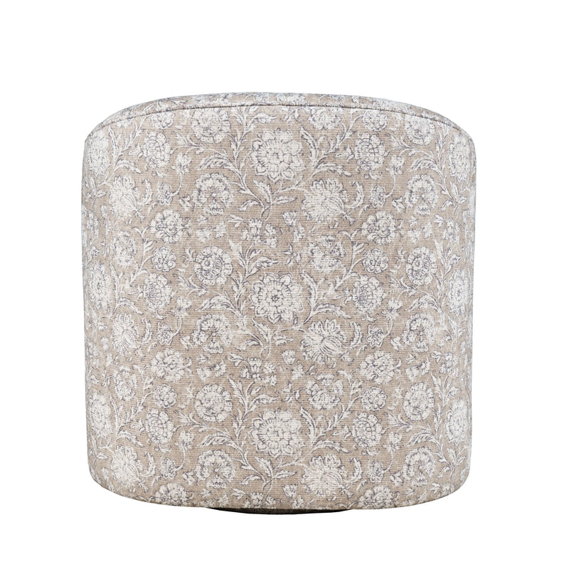 Jofran Lottie Swivel Chair Floral Upholstered Accent Chair