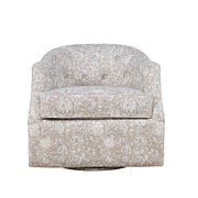 Jofran Lottie Swivel Chair Floral Upholstered Accent Chair