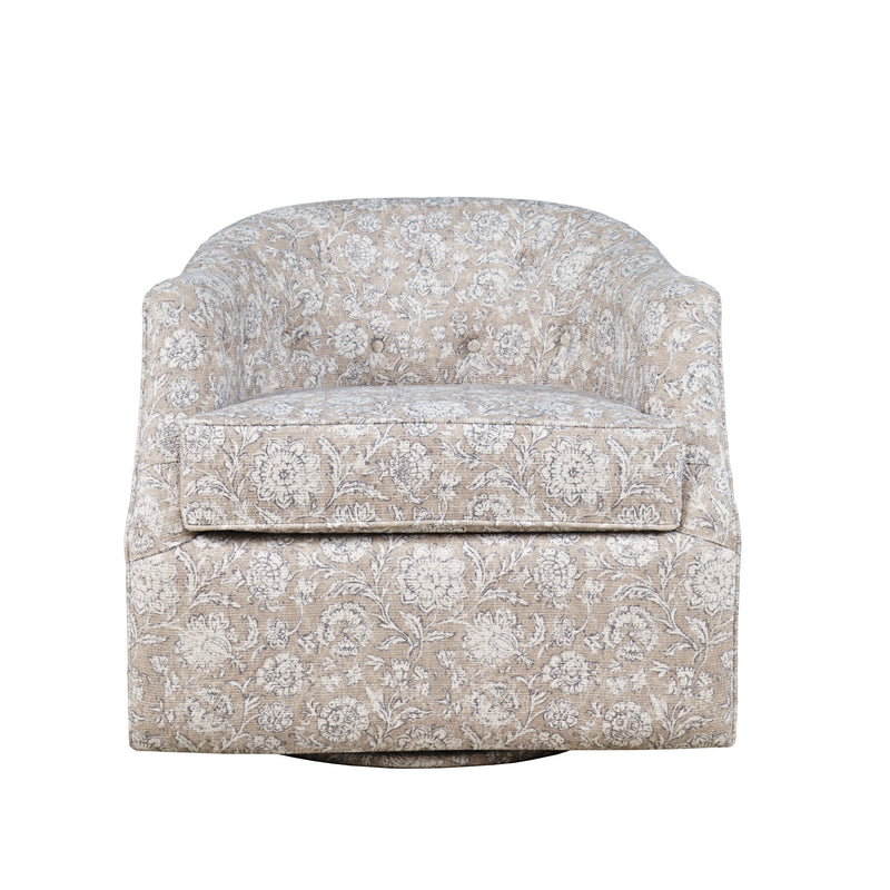 Jofran Lottie Swivel Chair Floral Upholstered Accent Chair