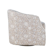 Jofran Lottie Swivel Chair Floral Upholstered Accent Chair