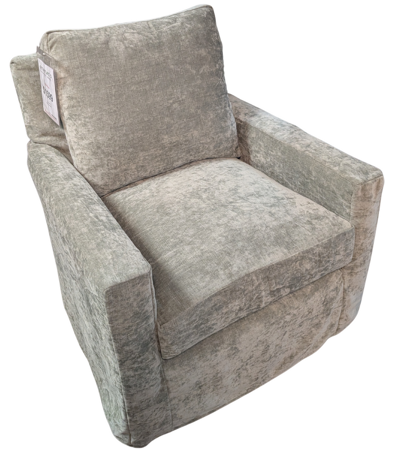 Premium Reynolds Customizable Slipcovered Swivel Glider Chair