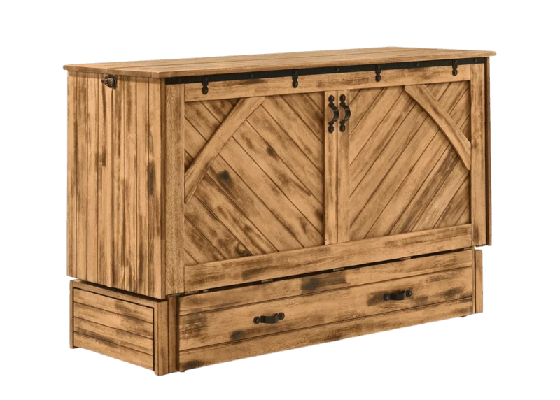 Night & Day Furniture Ranchero Murphy Cabinet Bed with Memory Foam Mattress